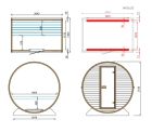 OUTDOOR BARREL SAUNA 137 INFRARED MINI XL