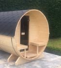 OUTDOOR SAUNA BARREL SAUNA 186 WITH VERANDA
