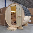 OUTDOOR BARREL SAUNA 130 MINI WITH INFRARED