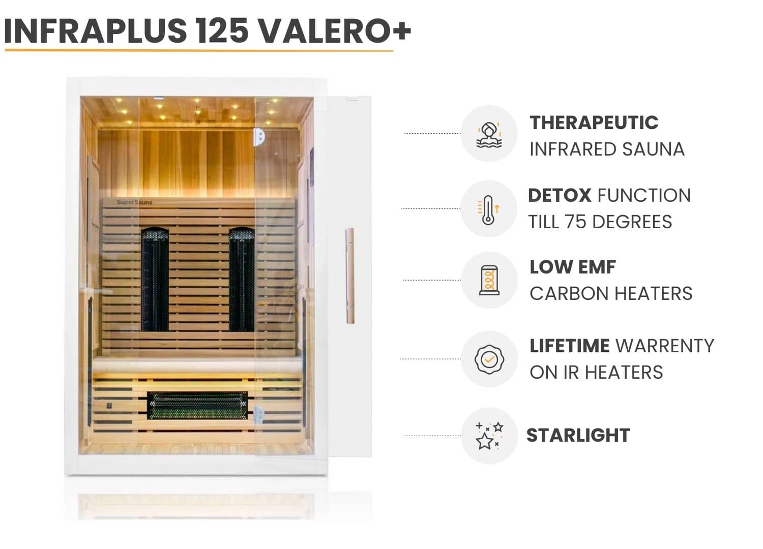 2-persoons infrarood sauna van hout in moderne badkamer