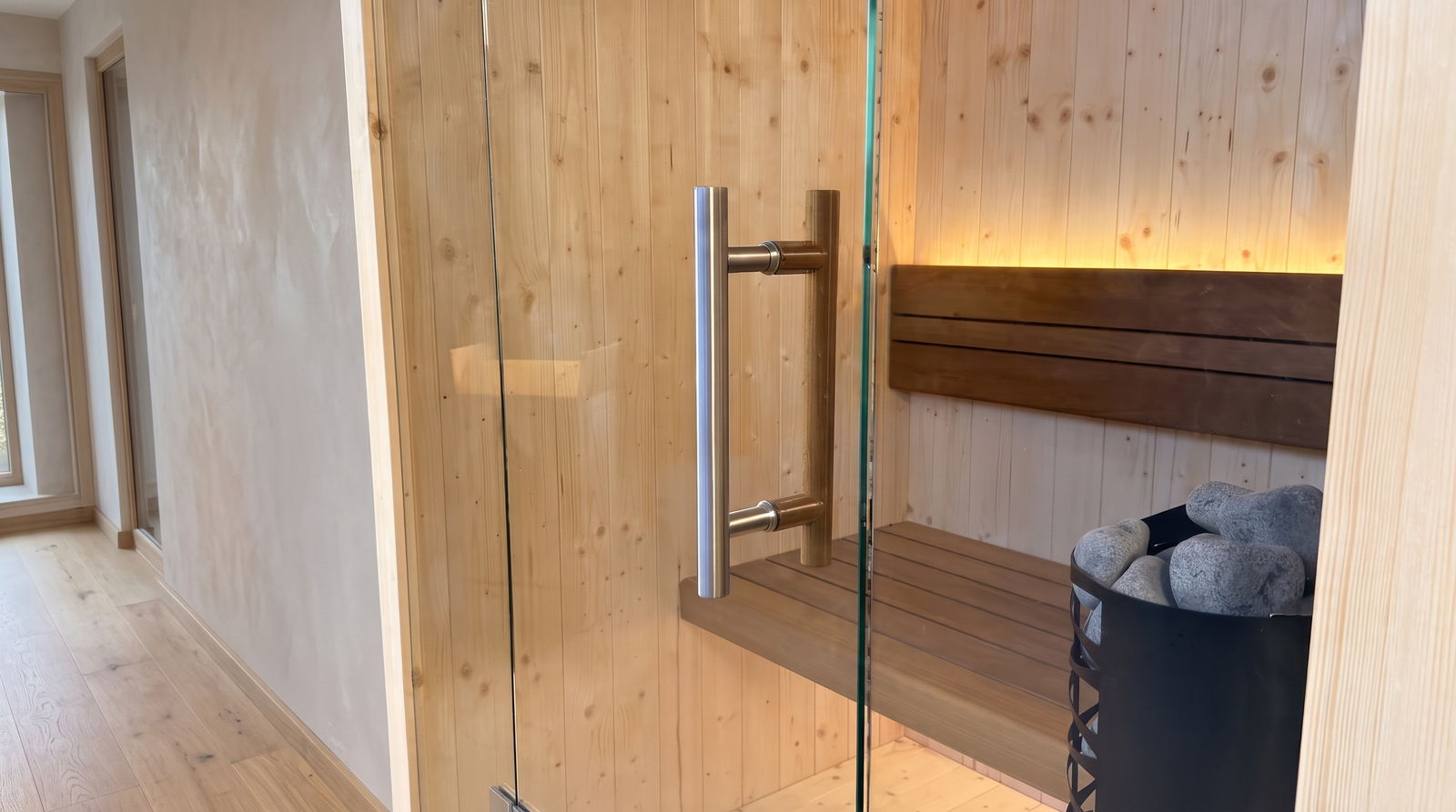 Finnish sauna S-Line Nordiq 110, glass door